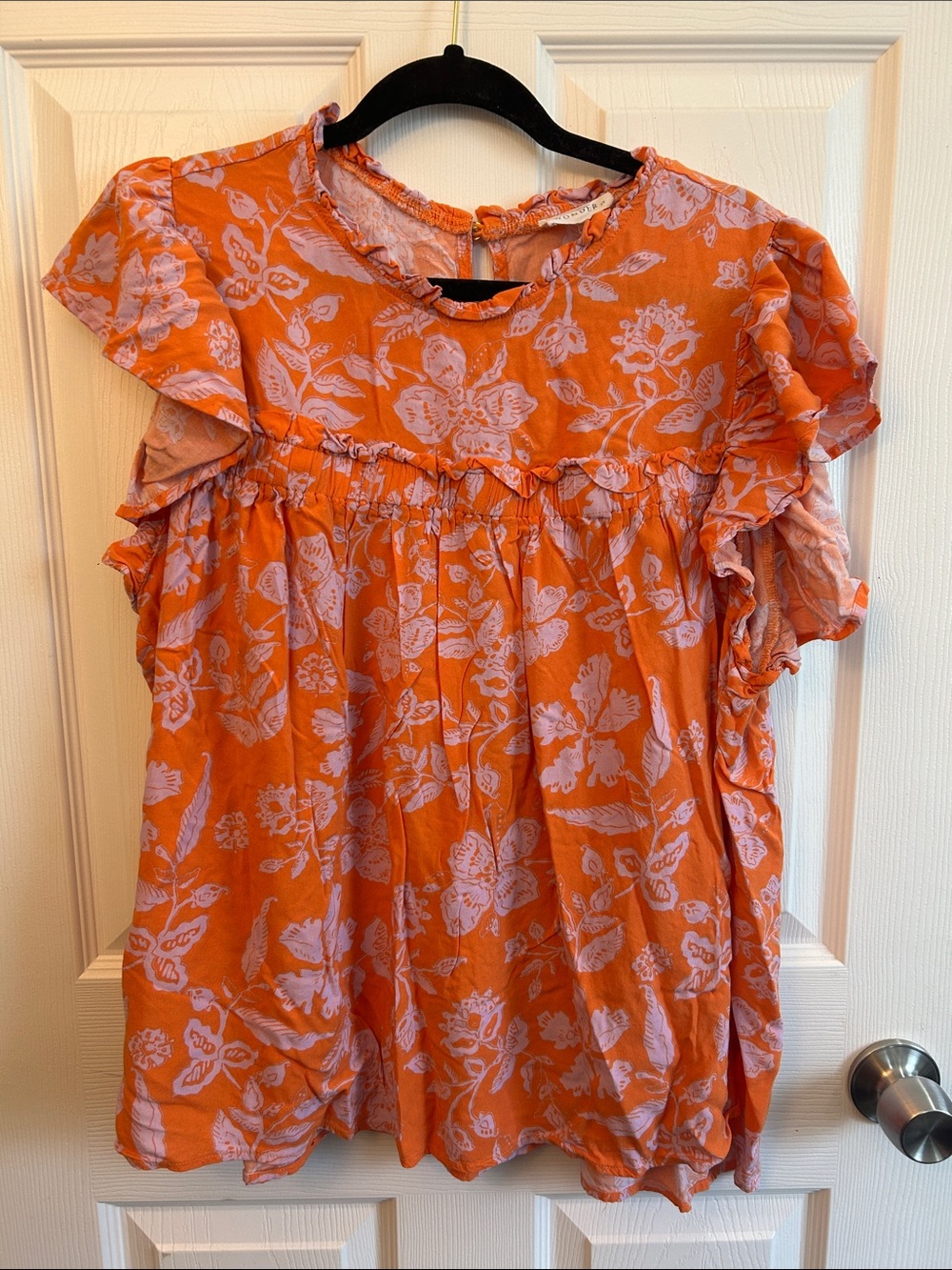 Orange & Pink Women’s Floral Top | 2X